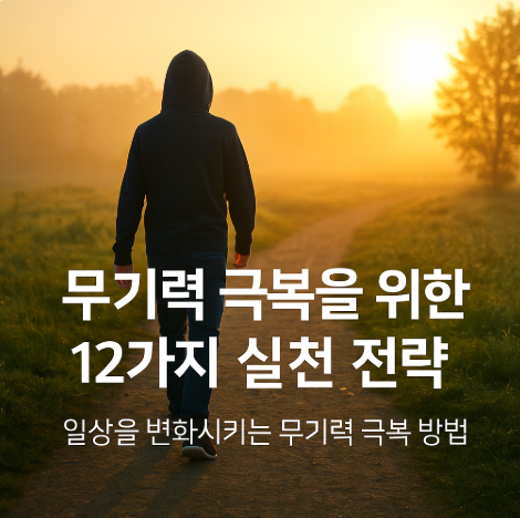 무기력 극복을 위한 아침 햇살을 받으며 산책하는 사람의 모습